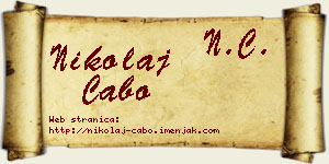 Nikolaj Cabo vizit kartica